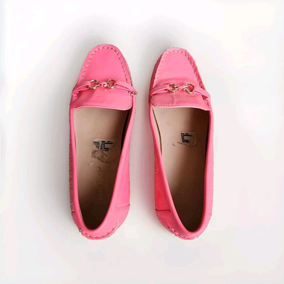 Kate Spade Bergman Neon Pink Patent Leather Loafer Moccasins Size 8.5 B - Picture 4 of 9